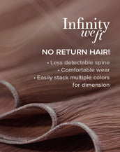 BELLAMI Professional Infinity Weft 20" 80g Chocolate Rebel #1C/24/18/46/4 Hybrid Blends Hair Extensions