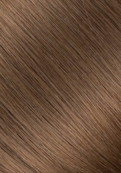 BELLAMI Silk Seam 50g 18" Volumizing Weft Ash Brown (8) Natural Clip-In Hair Extensions