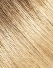 BELLAMI Silk Seam 140g 16" Ash Brown/Honey Blonde (8/20/24/60) Rooted Clip-In Hair Extensions