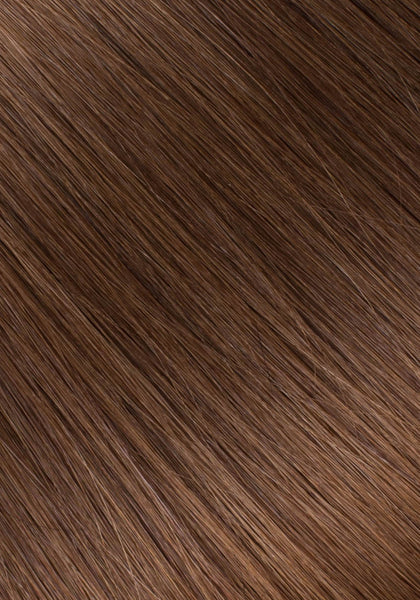 BELLAMI Silk Seam 50g 20" Volumizing Weft Chocolate Brown (4) Natural Clip-In Hair Extension