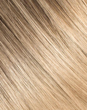BELLAMI Silk Seam 50g 18" Volumizing Weft Cool Brown/Butter Blonde (17/P10/16/60) Rooted Clip-In Hair Extensions