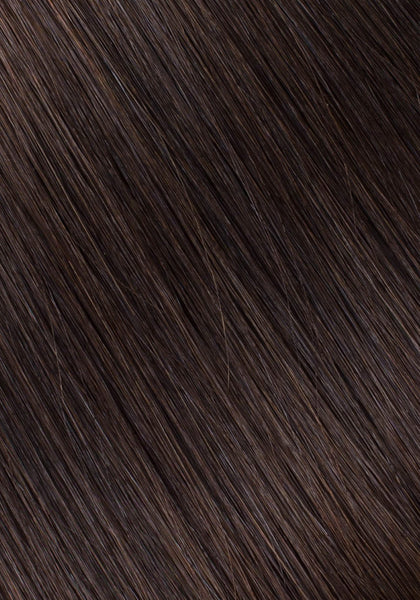 BELLAMI Silk Seam 50g 16" Volumizing Weft Dark Brown (2) Natural Clip-In Hair Extension