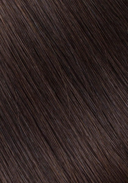 BELLAMI Silk Seam 50g 20" Volumizing Weft Dark Brown (2) Natural Clip-In Hair Extension