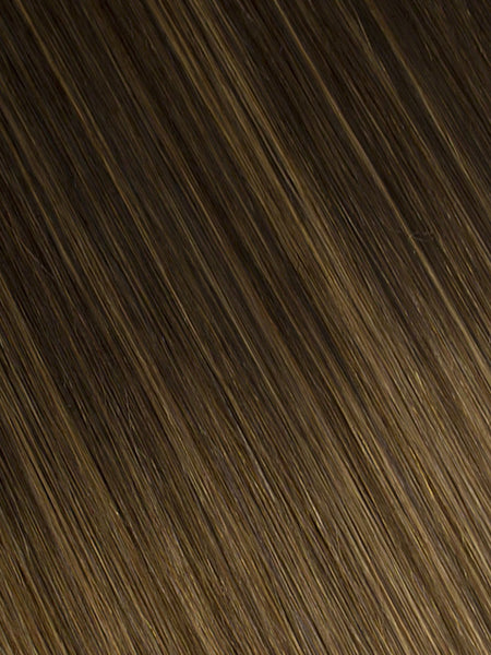 BELLAMI Professional Silk Seam | 50g 20" Volumizing Weft Dark Brown/Chestnut Brown (2/6) Clip-In Hair Extension
