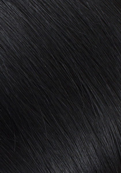 BELLAMI Silk Seam 50g 20" Volumizing Weft Jet Black (1) Natural Clip-In Hair Extension