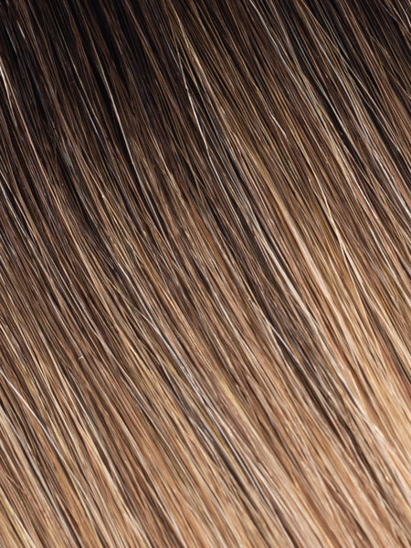 BELLAMI Professional Infinity Weft | 16" 60g Mochachino Brown/Caramel Blonde #1C/18/46 Rooted Hair Extensions