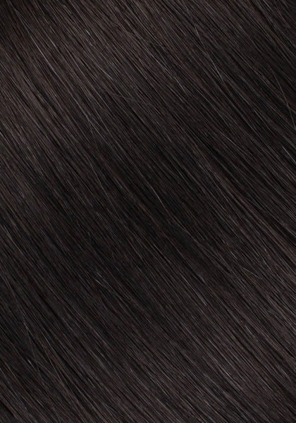 BELLAMI Silk Seam 50g 18" Volumizing Weft Off Black (1B) Natural Clip-In Hair Extensions