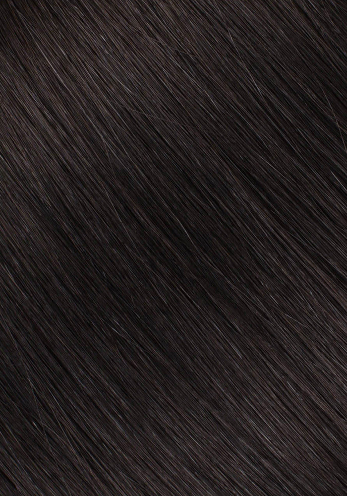 BELLAMI Professional Keratin Tip 16" 25g  Off Black #1B Natural Straight Hair Extensions