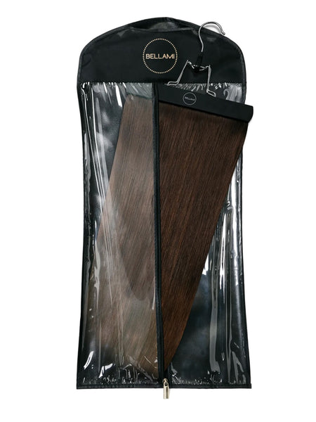 Bellami Hair Extensions Carrier & Hanger - Black (White Logo)