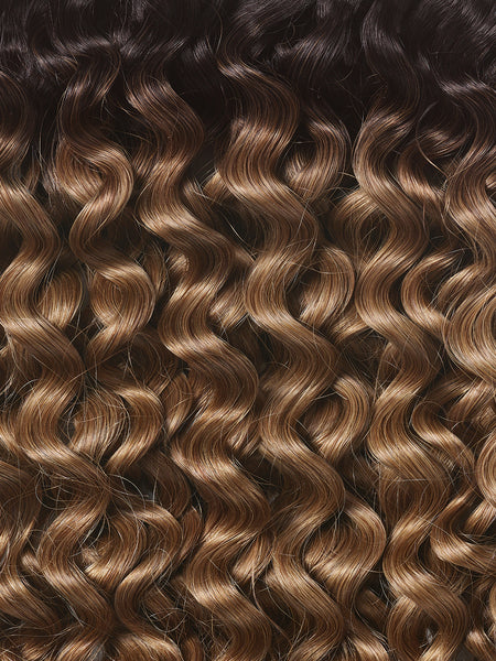BELLAMI Professional Silk Seam™ | 240g  24" Dark Brown/Ash Brown Ombre (3A) Textured Hair Extensions