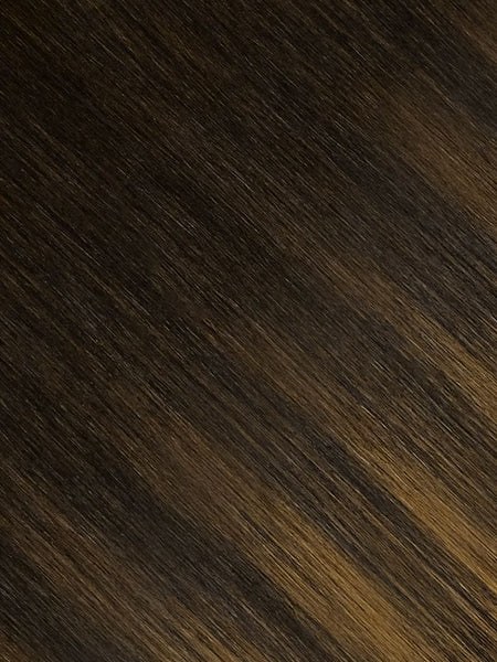 BELLAMI Professional Flex Weft | 22" 160g Sunlit Cocoa (#1C/#4/#6) Hybrid Blend Hair Extensions