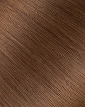 BELLAMI Silk Seam 140g 16" Almond Brown (7) Natural Clip-In Hair Extensions