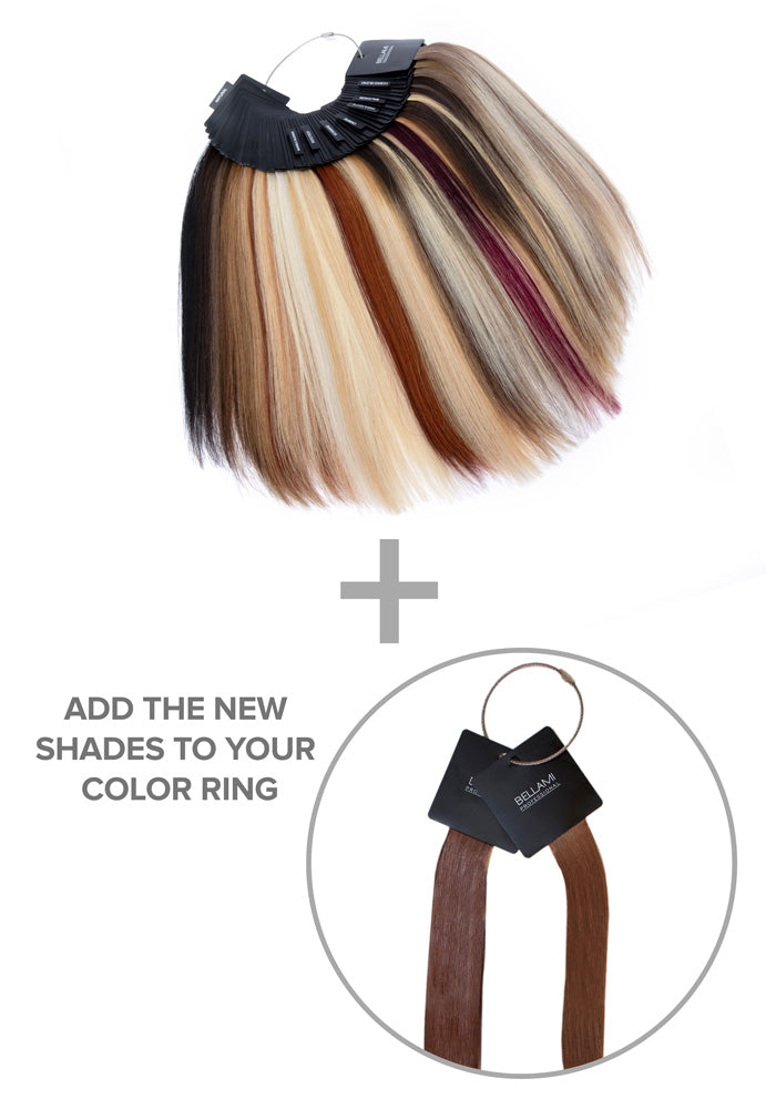 Bellami Professional Color Ring Bundle Dark Maple Brown N530 & Bron