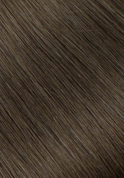 BELLAMI Silk Seam 50g 20" Volumizing Weft Walnut Brown (3) Natural Clip-In Hair Extension