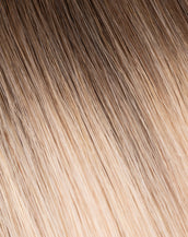 BELLAMI Silk Seam 50g 20" Volumizing Weft Walnut Brown/Ash Blonde (3/60) Rooted Clip-In Hair Extension