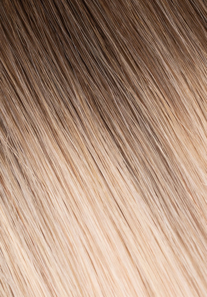 BELLAMI Professional Flex Weft 16" 120g Walnut Brown/Ash Blonde Rooted (3/60) Rooted Hair Extensions
