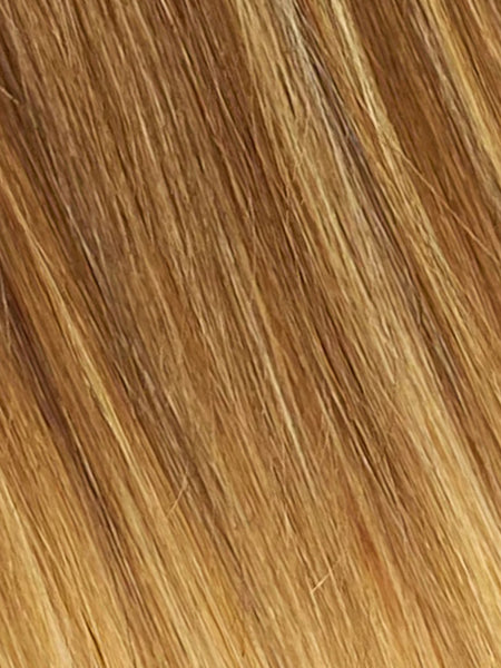BELLAMI Professional Silk Seam™ | 140g 18" Warm Brown/Honey Blonde (17/24) Ombre Clip-In Hair Extensions
