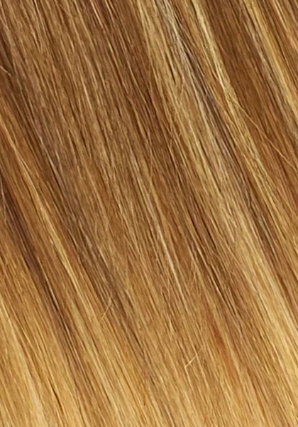BELLAMI Silk Seam 50g 20" Volumizing Weft Warm Brown/Honey Blonde (17/24) Ombre Clip-In Hair Extension