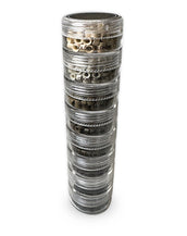 Aluminum Beads: Colored Silicone-Lined Variety Stack (Volume/Hand-Tied/Infinity) 5x3x3