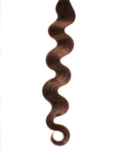 BELLAMI Professional Keratin Tip 18" 25g  Chocolate Brown #4 Natural Body Wave Hair Extensions