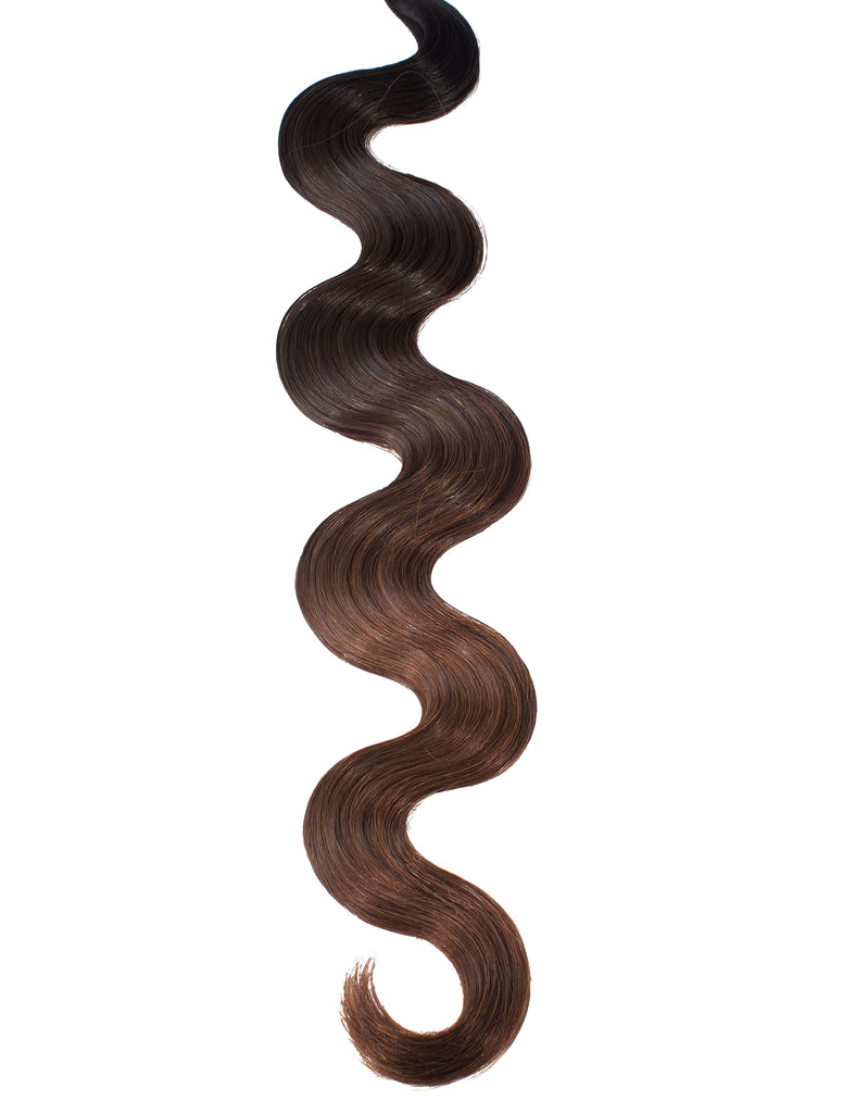 BELLAMI Professional I-Tips | 20" 25g Chocolate mahogany #1B/#2/#4 Sombre Body Wave Hair Extensions