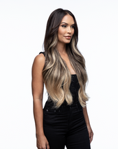 BELLAMI Silk Seam 180g 20" Dark Brown/Dirty Blonde (2/18) Clip-In Hair Extensions