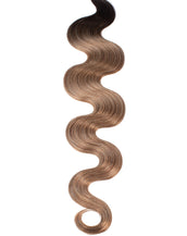 BELLAMI Professional Tape-In 16" 50g Mochachino Brown/Caramel Blonde #1C/#18/#46 Rooted Body Wave Hair Extensions