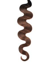 BELLAMI Professional Keratin Tip 20" 25g Off Black/Mocha Creme #1b/#2/#6 Rooted Body Wave Hair Extensions