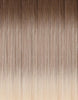 BELLAMI Professional Hand-Tied Weft 14" 48g Cool Mochachino Brown/White Blonde #1CC/#80 Balayage Hair Extensions