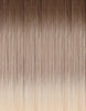 BELLAMI Professional Hand-Tied Weft 22" 80g Cool Mochachino Brown/White Blonde #1CC/#80 Balayage Hair Extensions