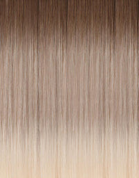 BELLAMI Professional Keratin Tip 16" 25g Cool Mochachino Brown/White Blonde #1CC/#80 Balayage Hair Extensions