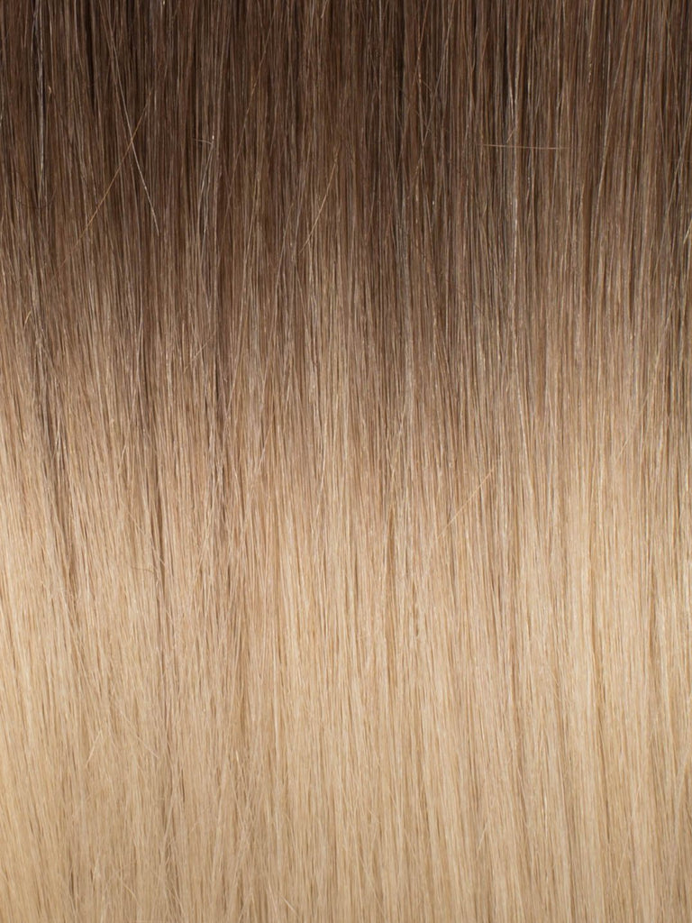 BELLAMI Professional Keratin Tip 20" 25g  Brown Blonde #8/#12 Rooted Body Wave Hair Extensions