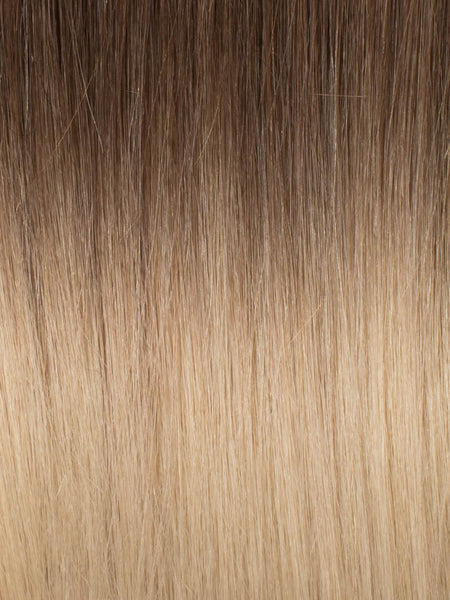 BELLAMI Professional Tape-In 22" 50g Brown Blonde #8/#12 Rooted Body Wave Hair Extensions