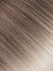 BELLAMI Professional Hand-Tied Weft | 22" 80g Dark Brown/Creamy Blonde #2/#24 Ombre Hair Extensions