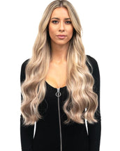 BELLAMI Silk Seam 180g 20" Ash Bronde (21/60/16) Highlight Clip-In Hair Extensions