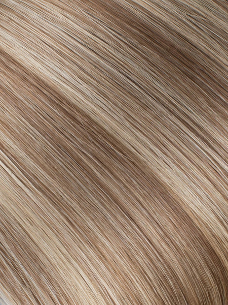 BELLAMI Professional Hand-Tied Weft 18" 64g Hot Toffee Blonde #6/#18 Highlights Hair Extensions