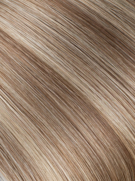 BELLAMI Professional Micro I-Tips 18" 25g  Hot Toffee Blonde #6/#18 Highlights Straight Hair Extensions