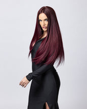 BELLAMI Silk Seam 24" 260g Mulberry Wine Natural Clip-In Hair Extensions