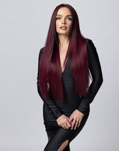 BELLAMI Silk Seam 24" 260g Mulberry Wine Natural Clip-In Hair Extensions