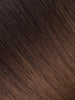 BELLAMI Professional Hand-Tied Weft 24" 88g Mochachino Brown/Chestnut Brown #1C/#6 Ombre Hair Extensions