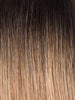 BELLAMI Professional Hand-Tied Weft 16" 56g Mochachino Brown/Caramel Blonde (1C/18/46) Rooted Hair Extensions
