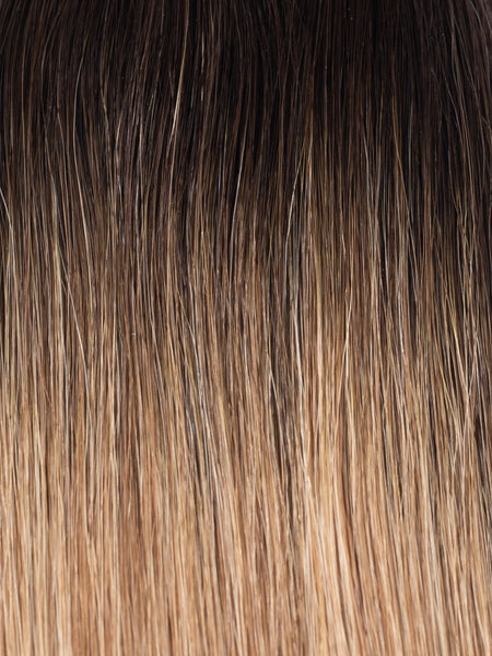BELLAMI Professional Volume Weft | 16" 120g Mochachino Brown/Caramel Blonde #1C/#18/#46 Rooted Body Wave Hair Extensions