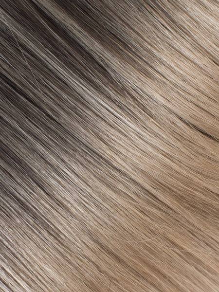 BELLAMI Professional Micro Keratin Tip 16" 25g  Mochachino Brown/Dirty Blonde #1C/#18 Balayage Straight Hair Extensions