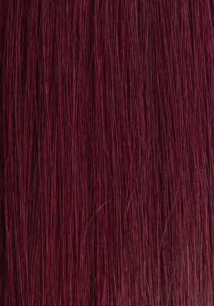 BELLAMI Silk Seam 50g 20" Volumizing Weft Straight Mulberry Wine Natural Clip-In Hair Extension