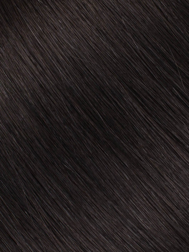 BELLAMI Professional Keratin Tip 16" 25g  Off Black #1B Natural Straight Hair Extensions