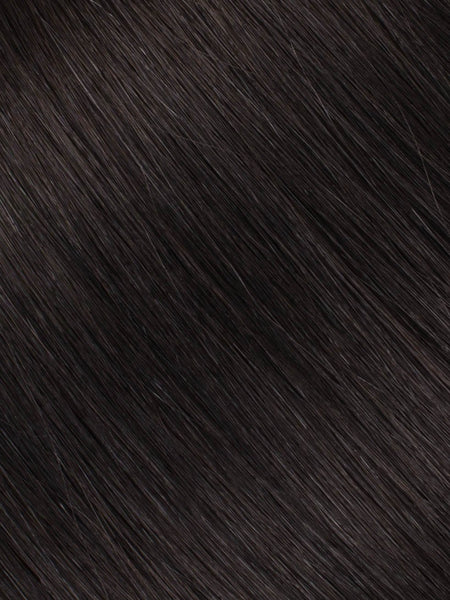 BELLAMI Professional Keratin Tip 24" 25g  Off Black #1B Natural Straight Hair Extensions