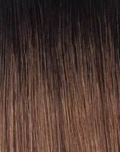 BELLAMI Professional Hand-Tied Weft 16" 56g Off Black/Mocha Creme (1b/2/6) Rooted Hair Extensions