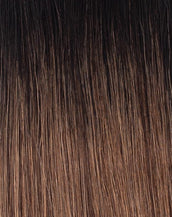 BELLAMI Professional Hand-Tied Weft 14" 48g Off Black/Mocha Creme (1b/2/6) Rooted Hair Extensions