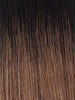 BELLAMI Professional Hand-Tied Weft 22" 80g Off Black/Mocha Creme (1b/2/6) Rooted Hair Extensions