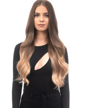 BELLAMI Silk Seam 180g 20" Ash Bronde/Strawberry Blonde (21/27) Ombre Clip-In Hair Extensions